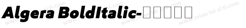 Algera BoldItalic字体转换